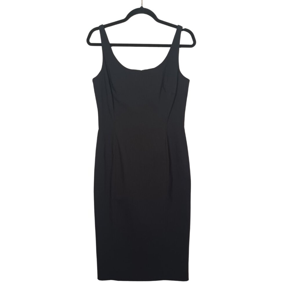 EXPRESS STRETCH Black Dress Sleeveless Sheath Career Party Dress 7/8 Medium
